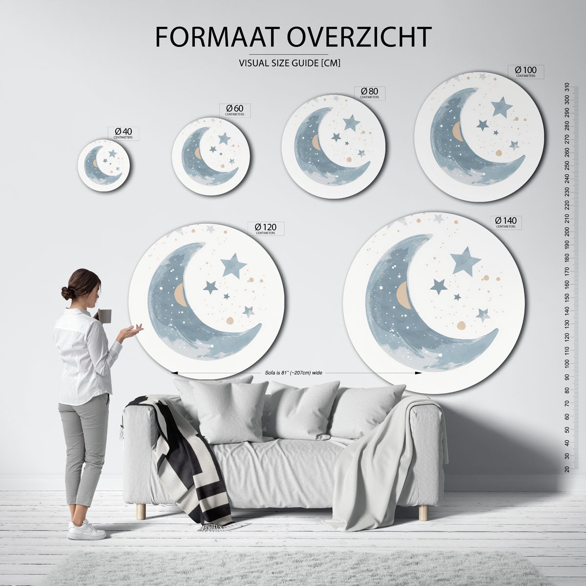 Maan en sterren Muurcirkel