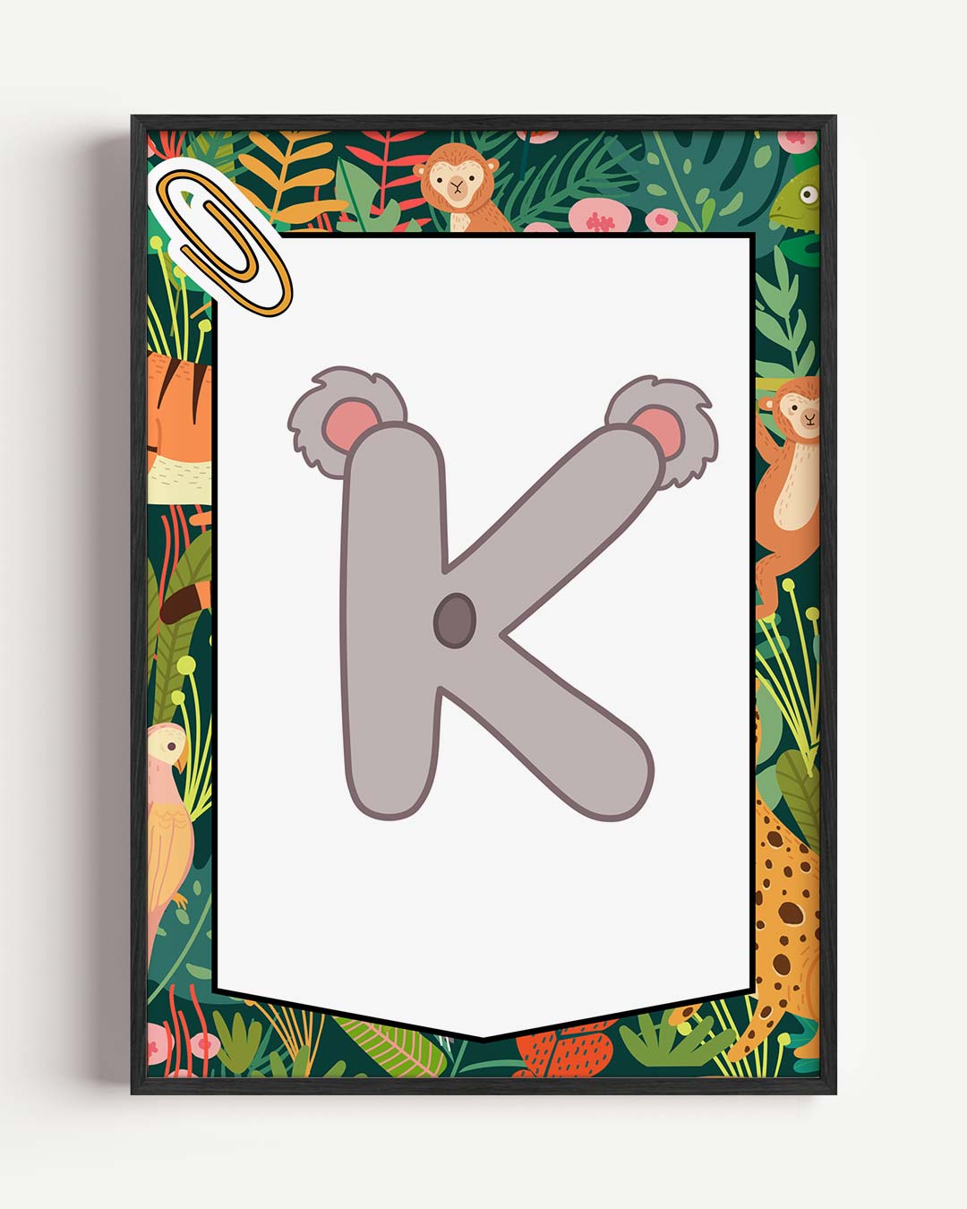 Jungle Vibes Koala Alfabet Poster-WallArtistic