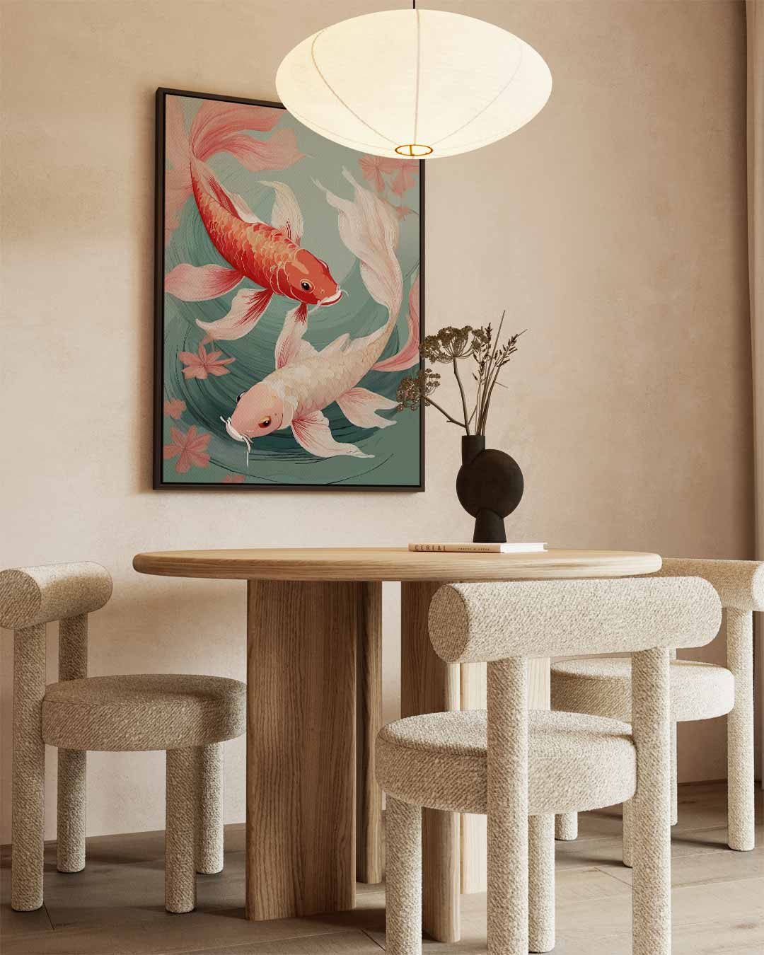 Vrolijke Koi-vissen op Rustige Rivier Kunstwerk-canvas-dibond-plexiglas-wanddecoratie-WallArtistic