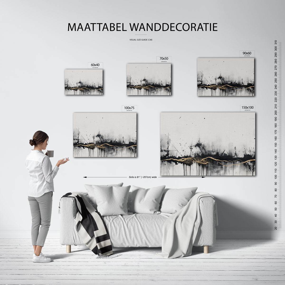 Dynamische lijnenspel Kunstwerk