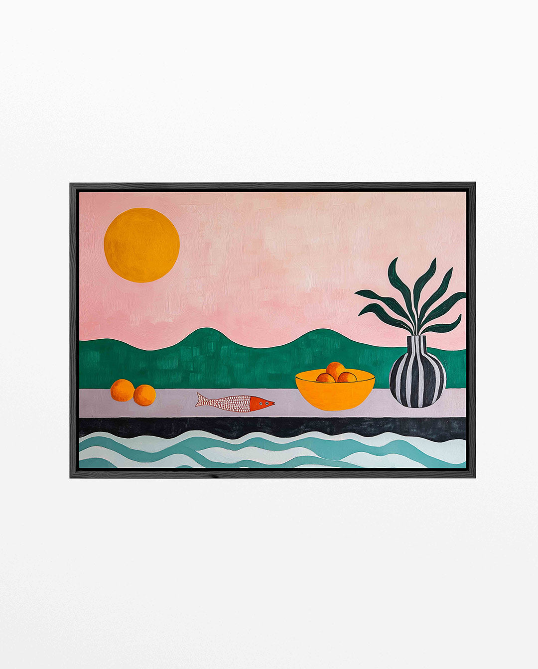 Vrolijke landschap compositie Kunstwerk