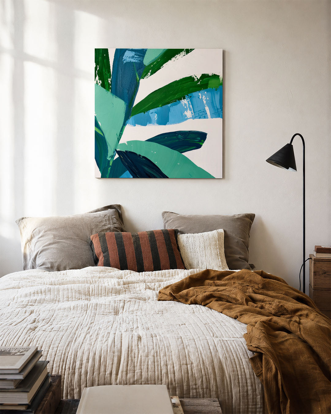 Dynamische kleurencompositie Kunstwerk