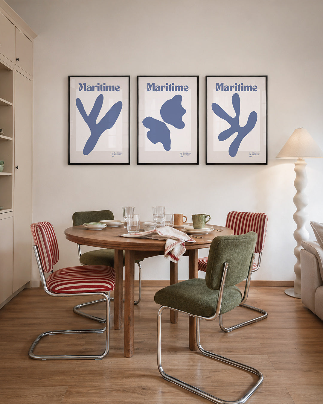Organische vormen Posterset