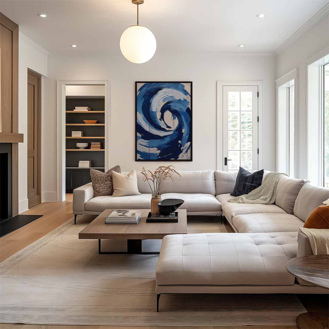 Draaikolk van Kleuren Kunstwerk-canvas-dibond-plexiglas-wanddecoratie-WallArtistic