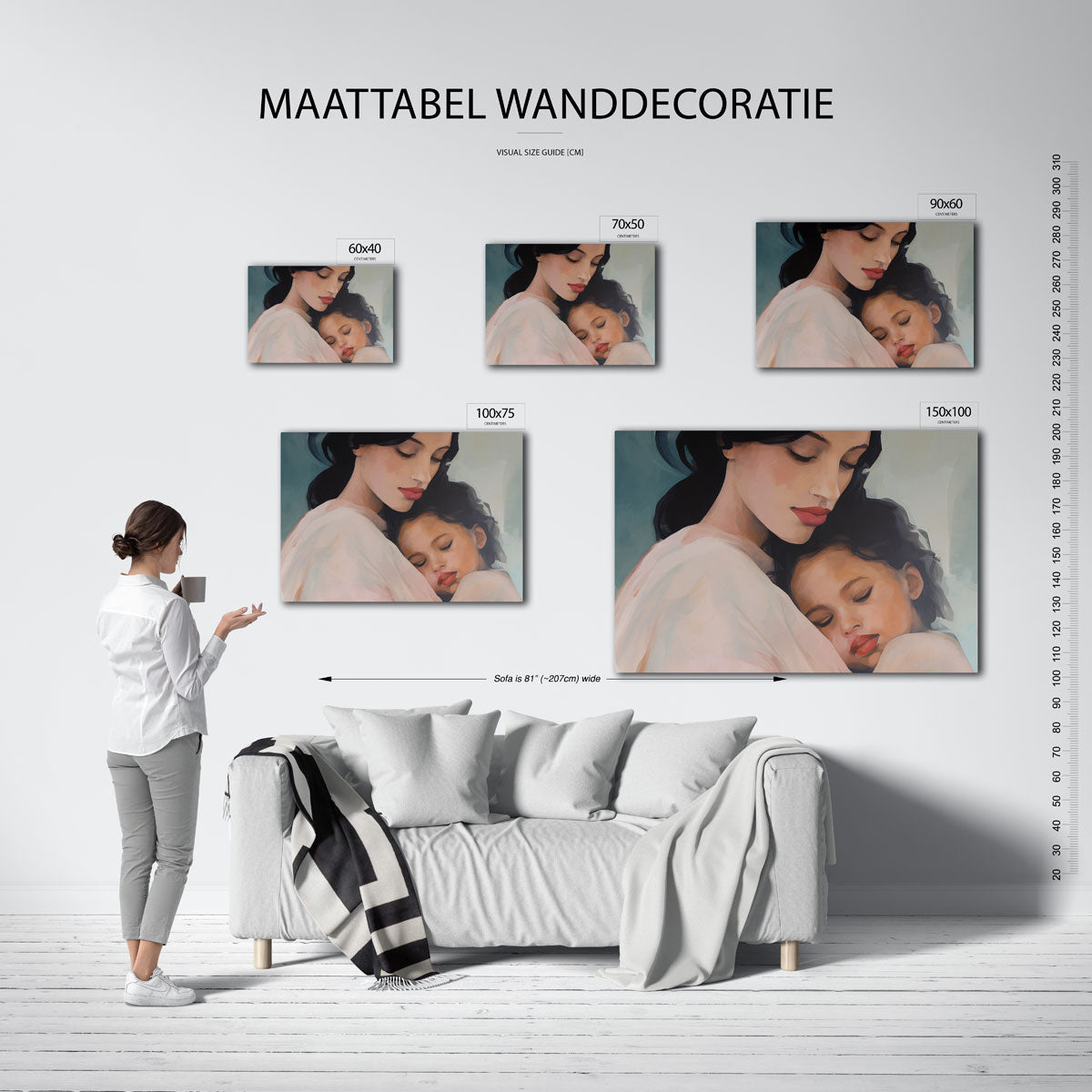 Tedere omhelzing Kunstwerk
