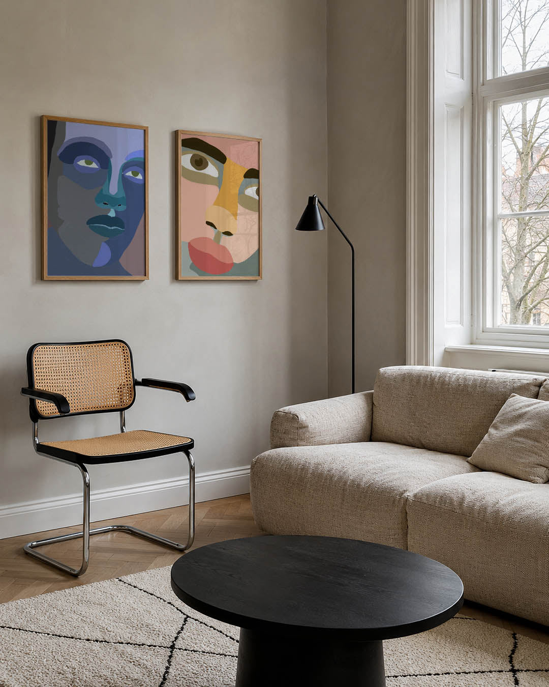 Kleurvlakken portret Posterset