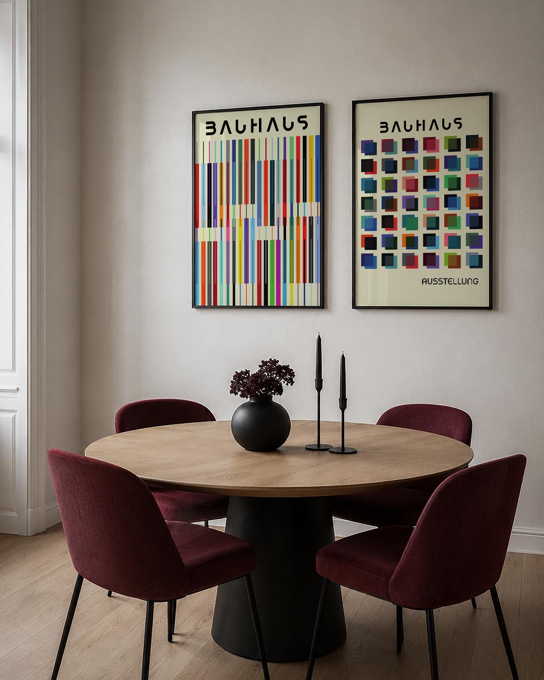 Kleurrijke lijnen Posterset