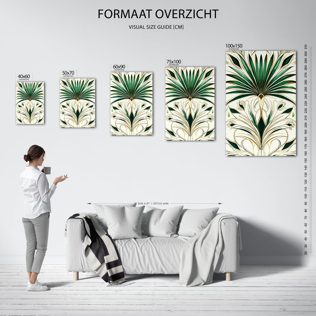 Elegante bladvormen Kunstwerk