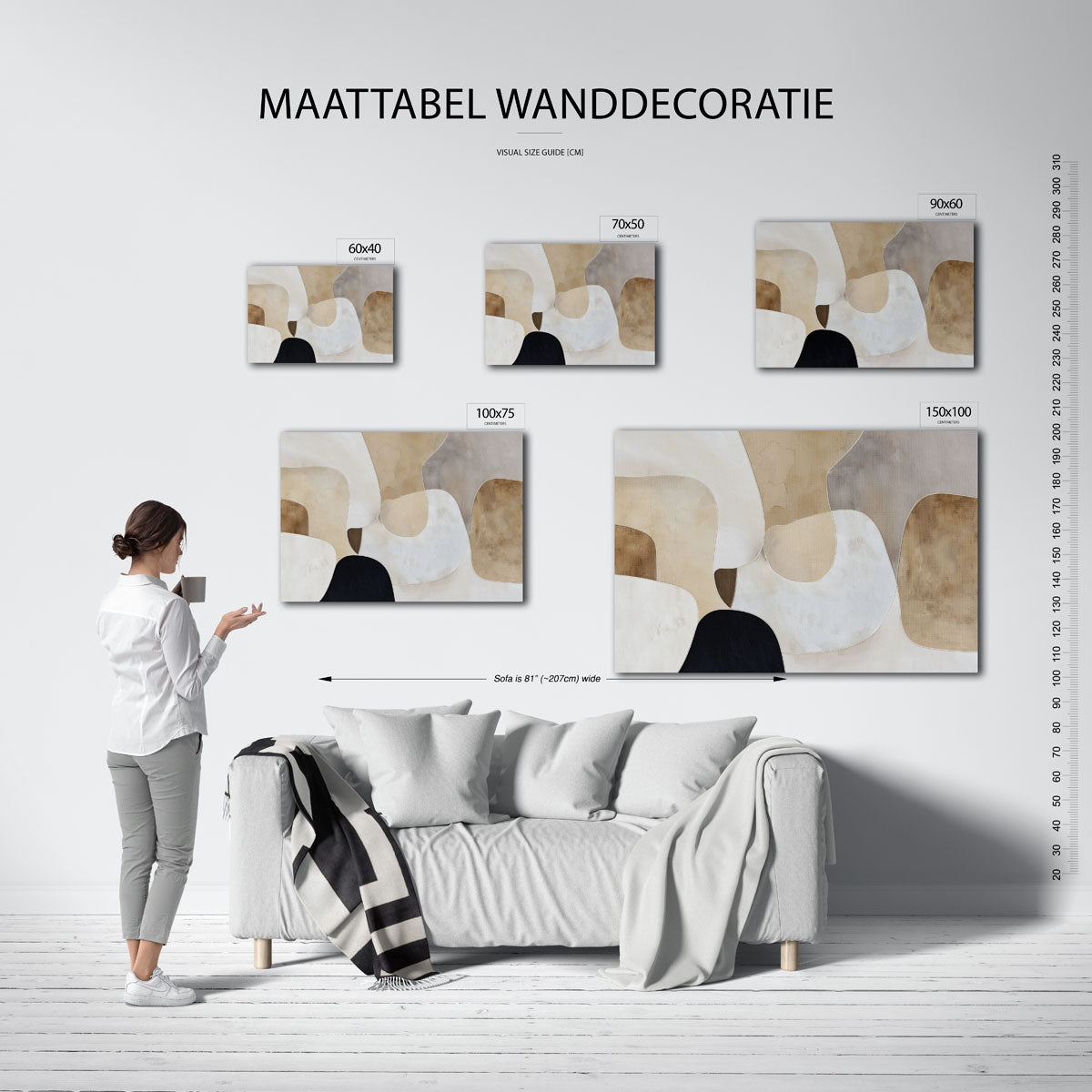 Organische vormen compositie Kunstwerk