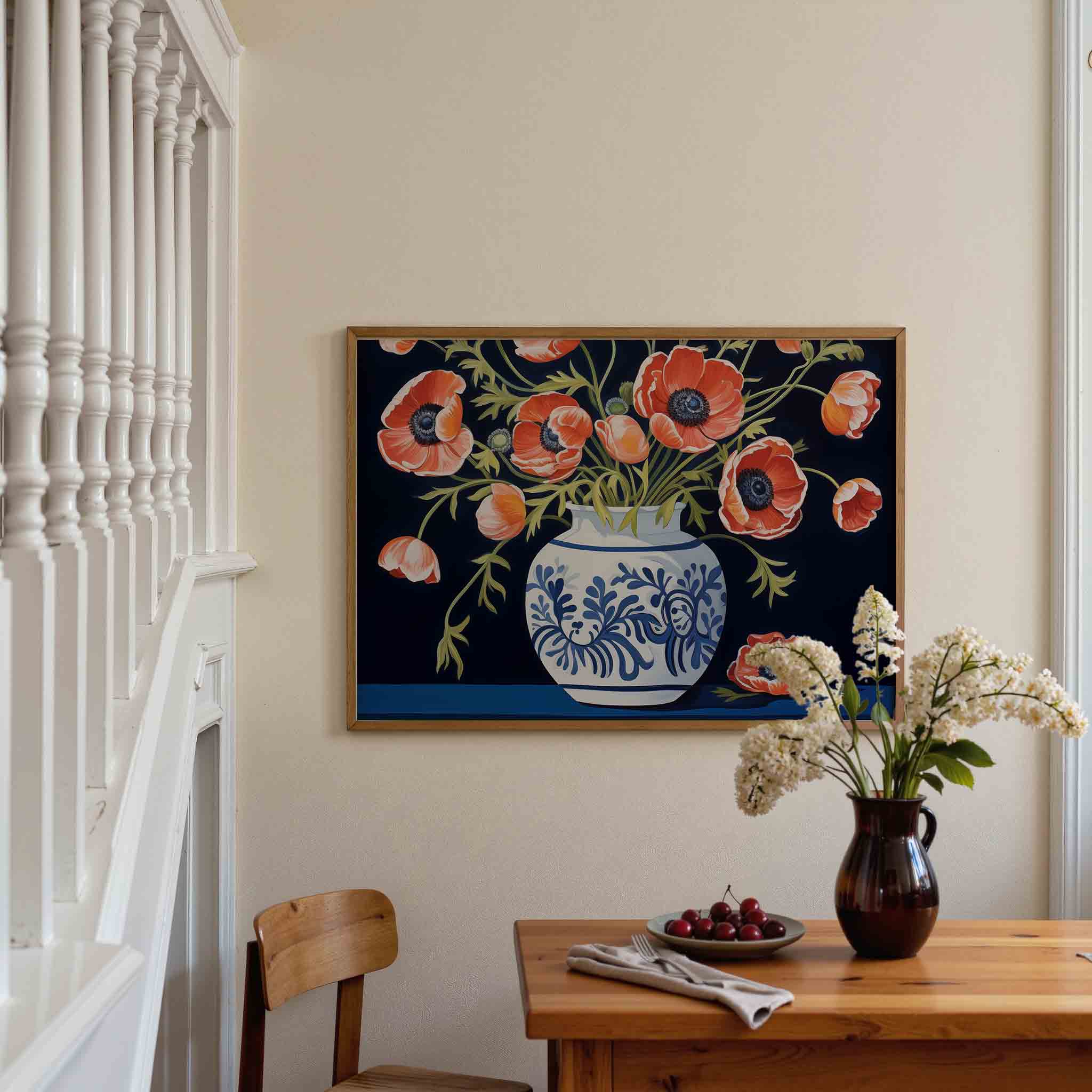 Bloemen in vaas Poster