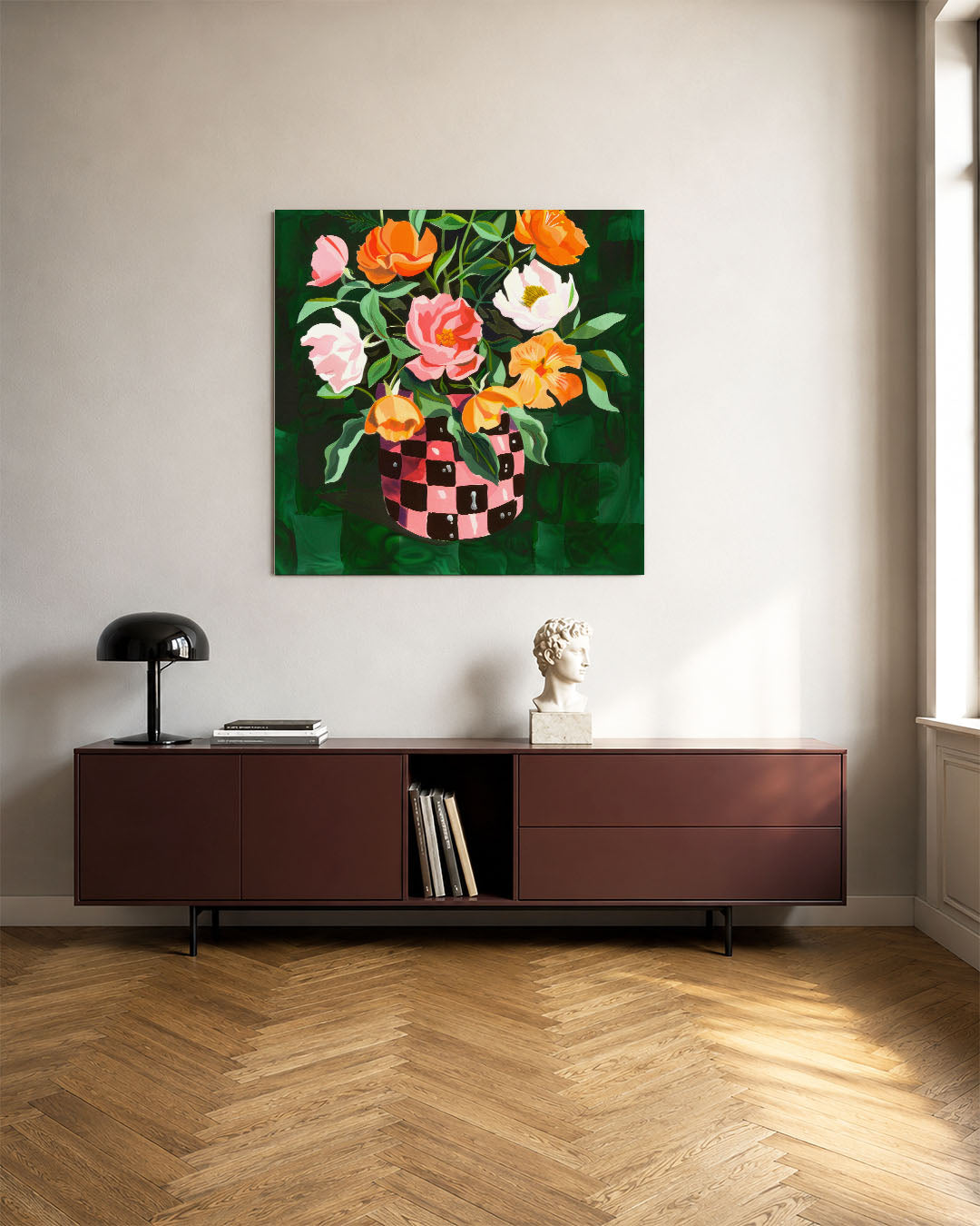 Bloemrijke compositie Kunstwerk