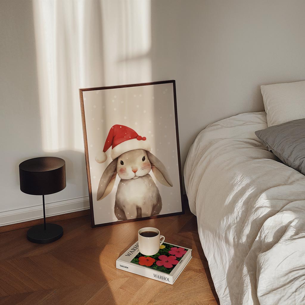Kerstkonijn Poster-WallArtistic