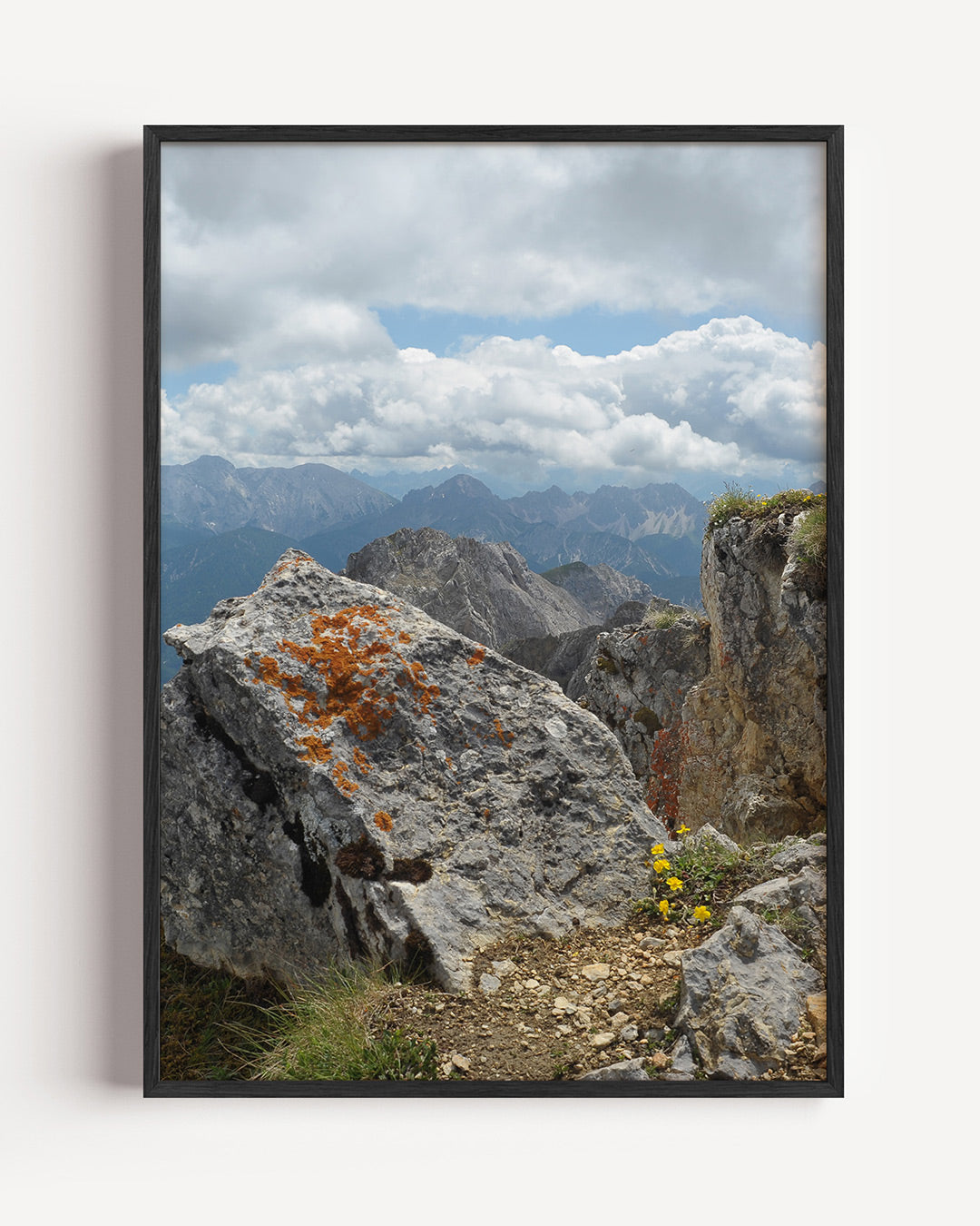 Berglandschap met rotsen Poster