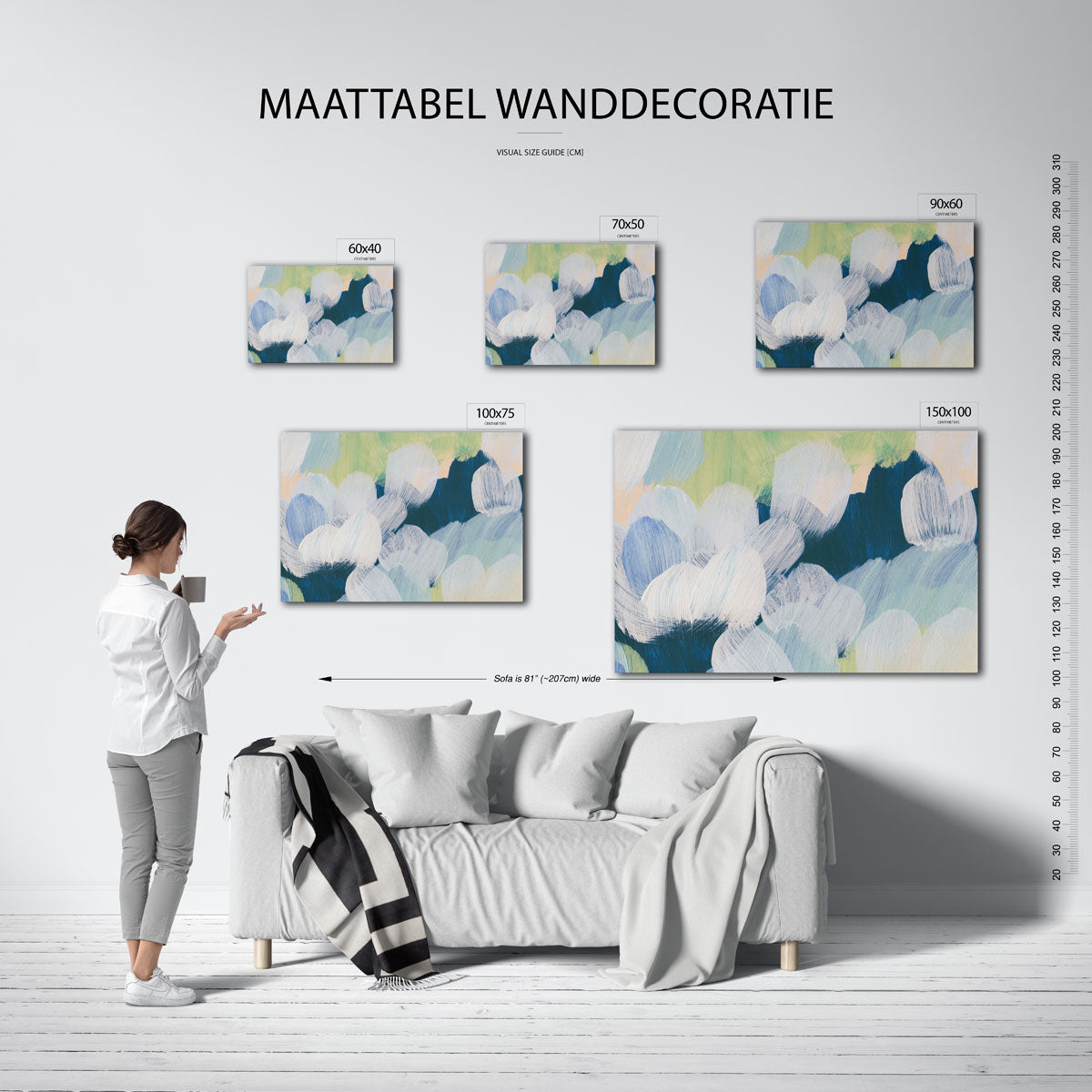 Kleurrijke borstelstreken Kunstwerk
