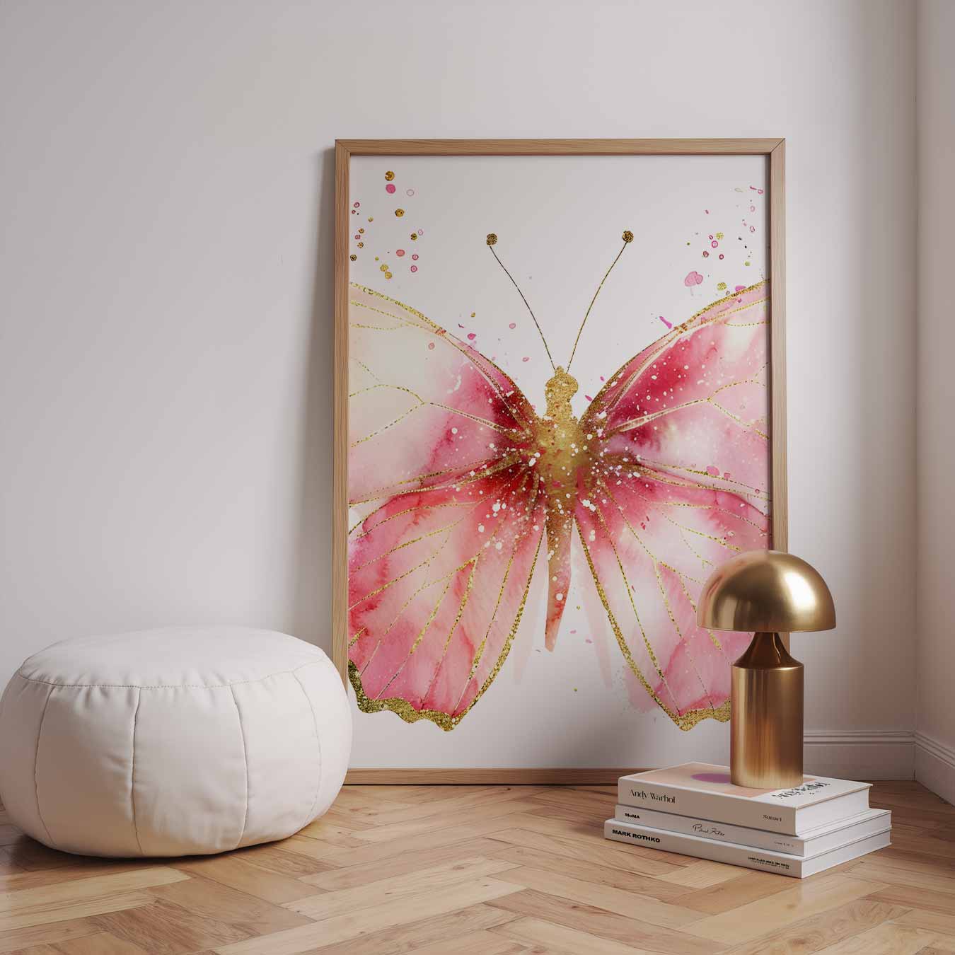 Elegante Vlinder Aquarel Poster-WallArtistic