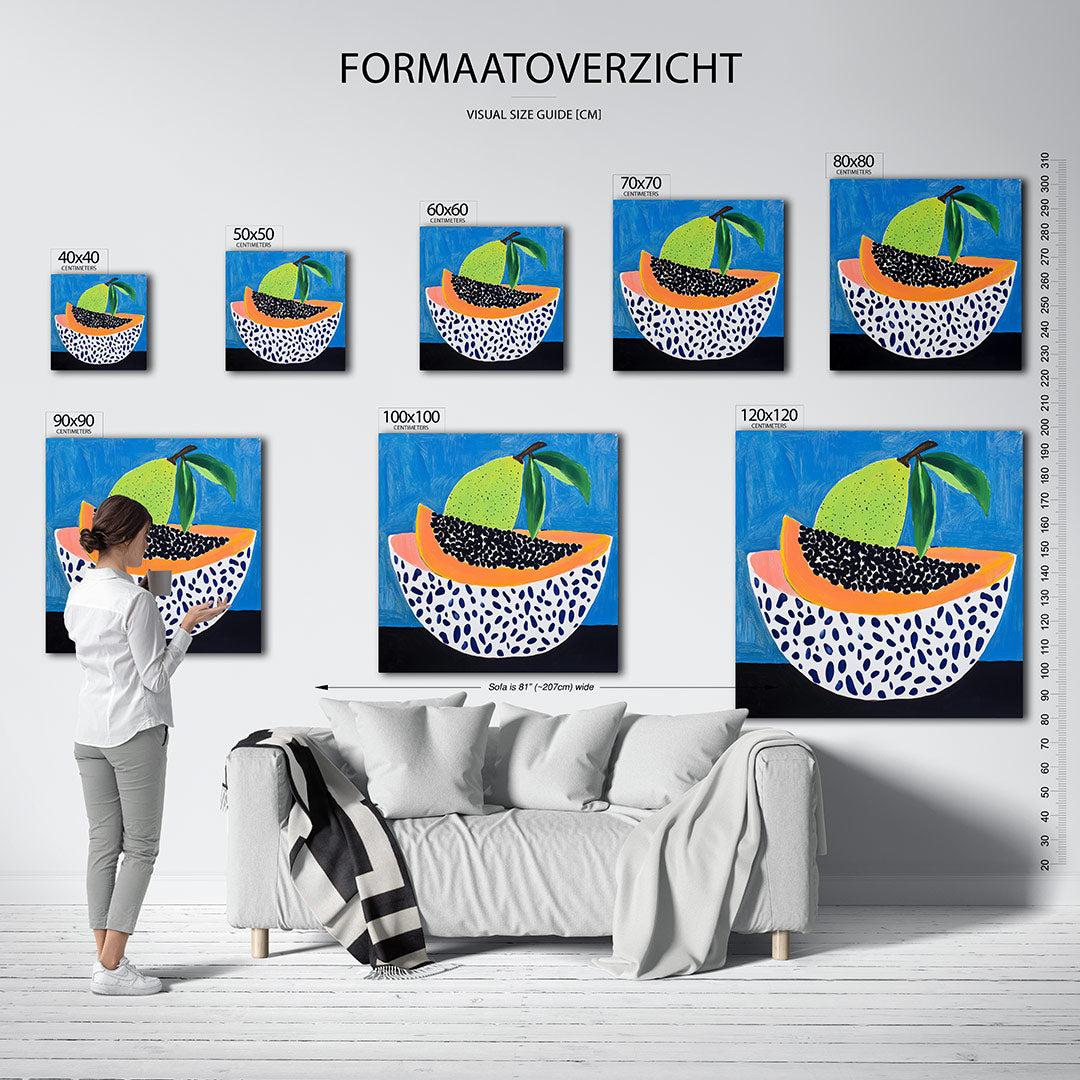 Fruit en patronen Kunstwerk
