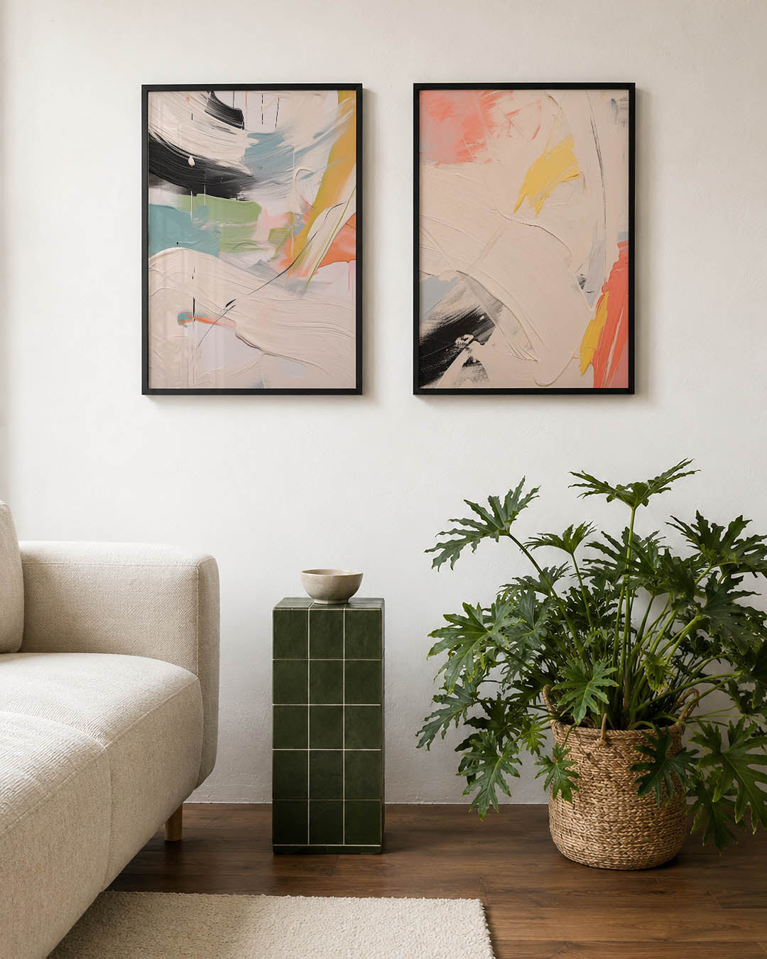 Kleurrijke vegen Posterset