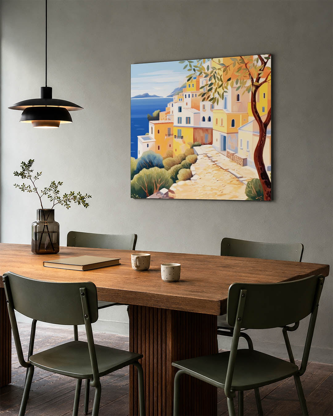 Zonnige kusthuizen Kunstwerk