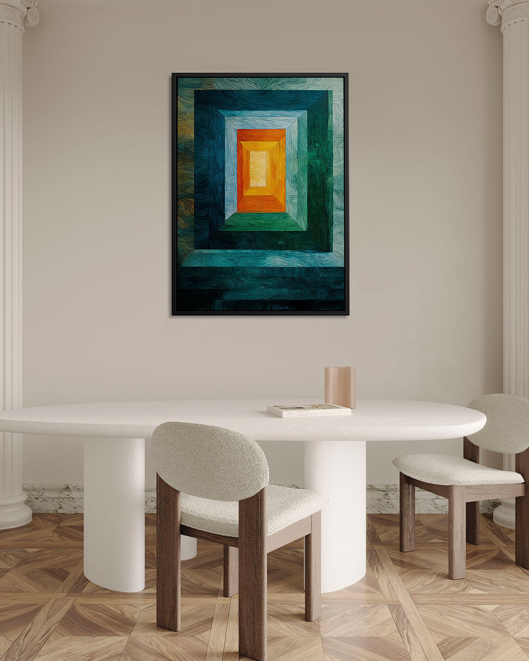 Kleurrijke geometrie Kunstwerk