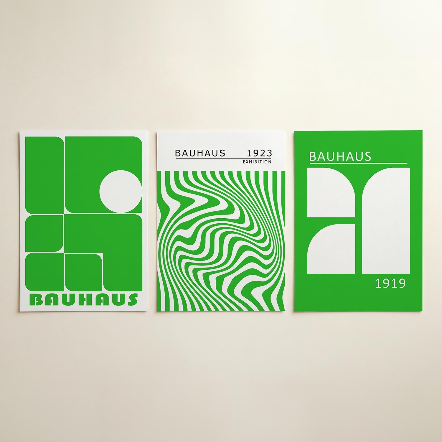 Groene vormenbalans Posterset