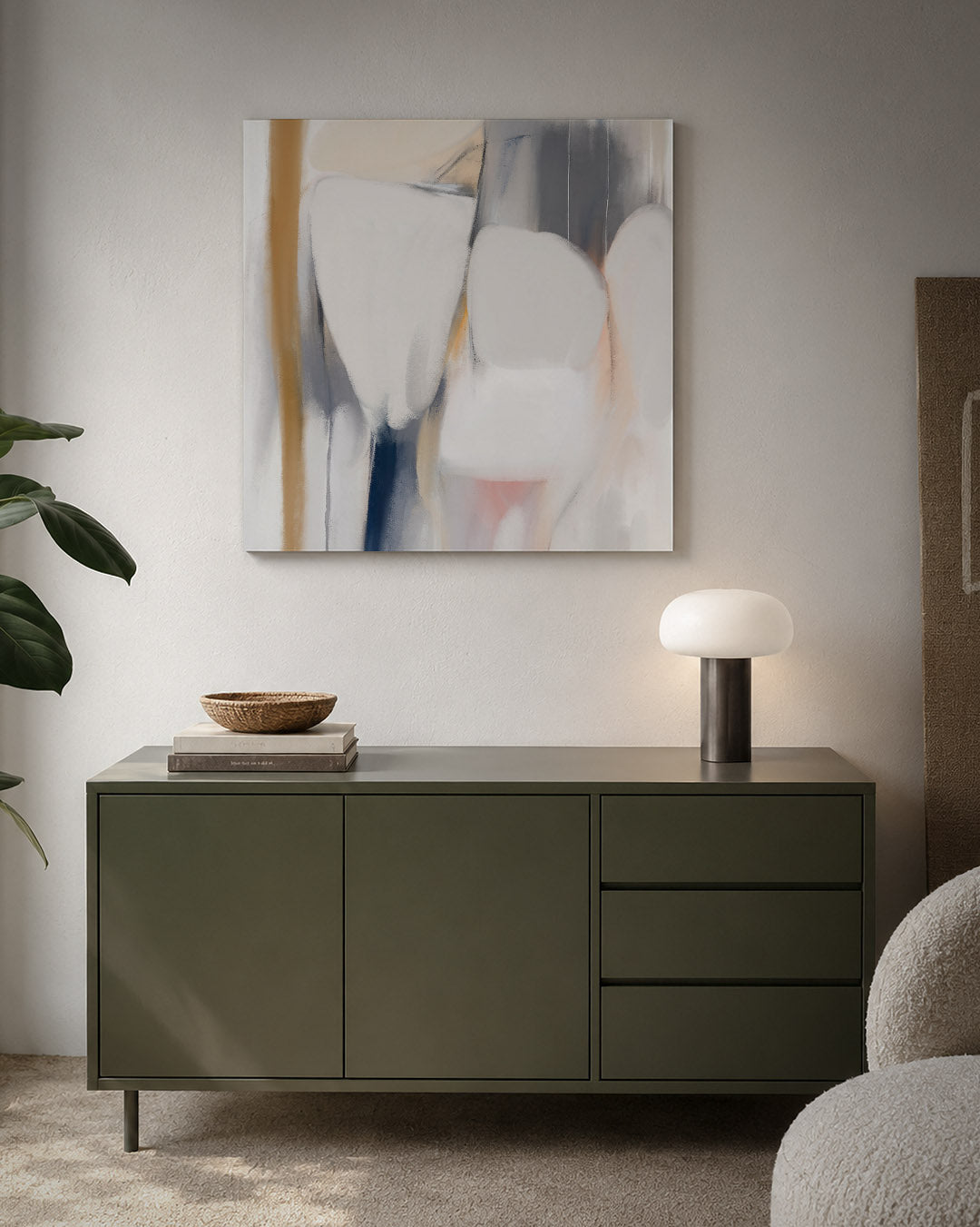 Vloeiende vormen compositie Kunstwerk