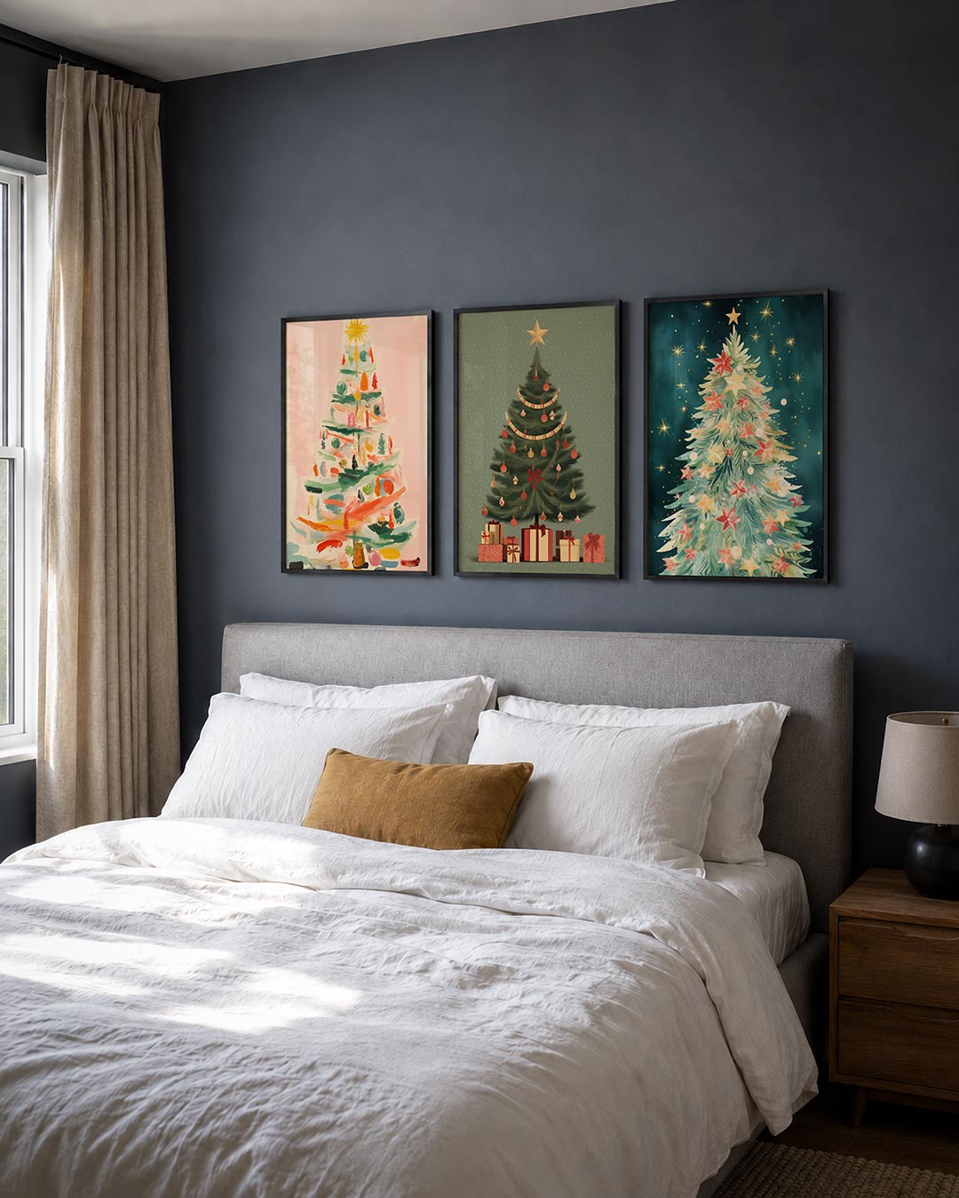 Kleurrijke kerstboom Posterset