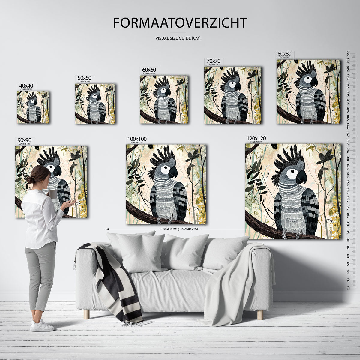 Papegaai op tak Poster