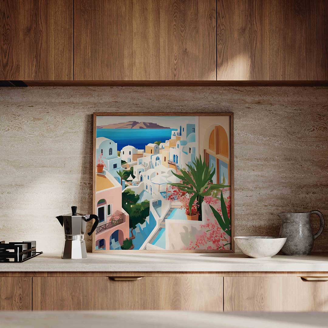 Mediterrane huizen Poster