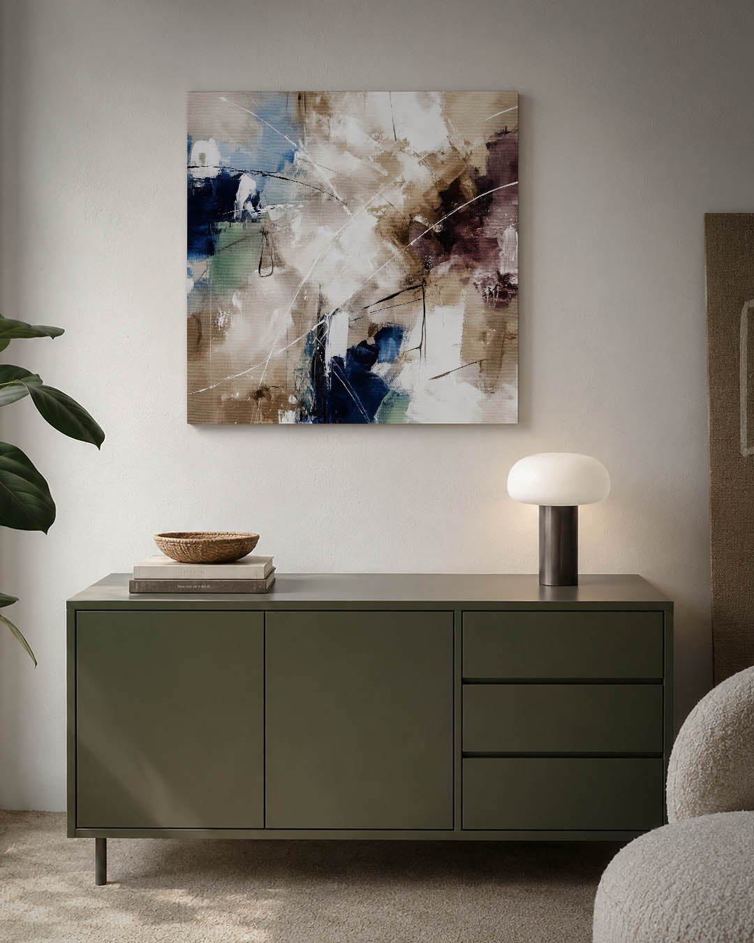 Dynamische kleurencompositie Kunstwerk