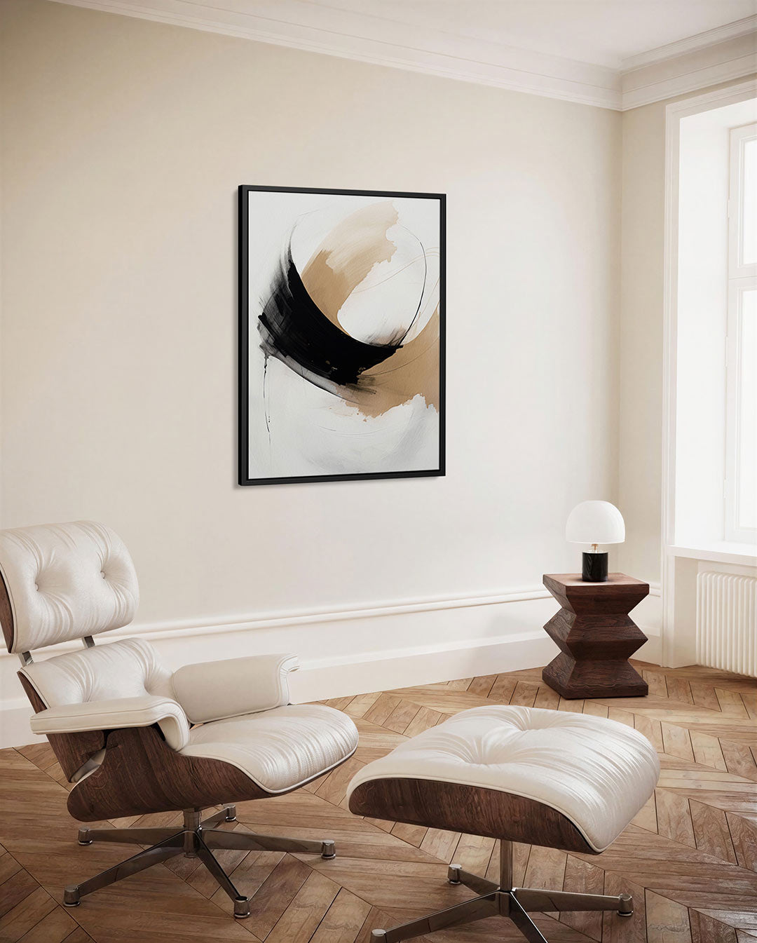 Dynamische borstelstreken Kunstwerk