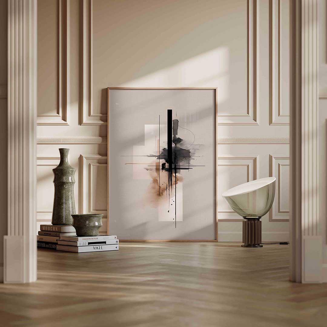 Abstracte lijnen en vormen Poster