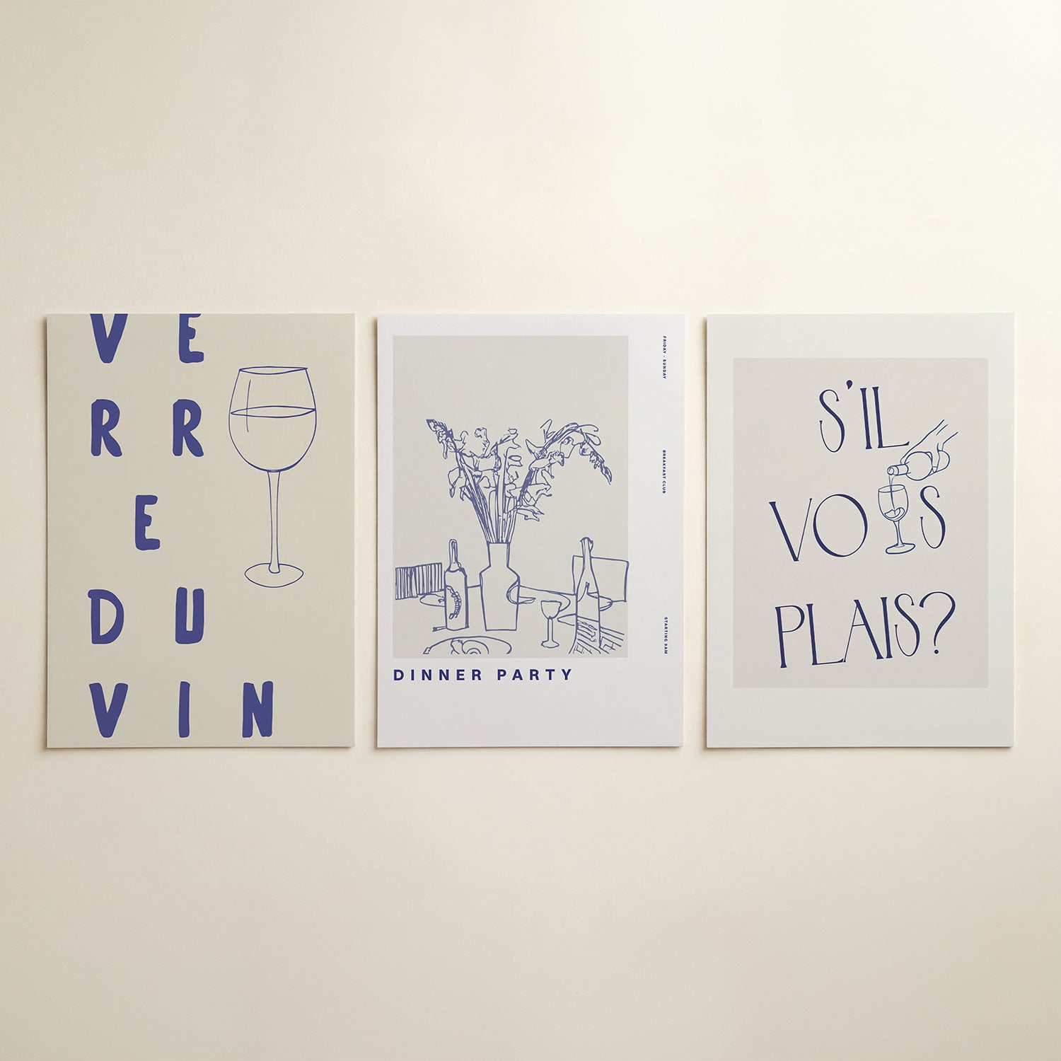 Wijn en woorden Posterset