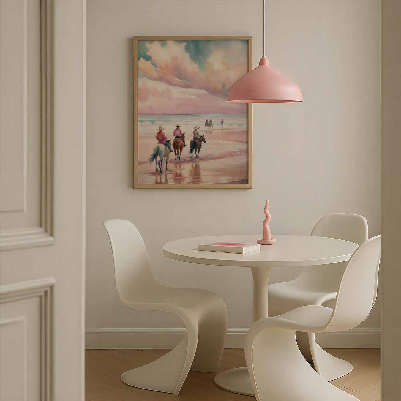 Avontuurlijke Strandrit met Paarden Poster-WallArtistic