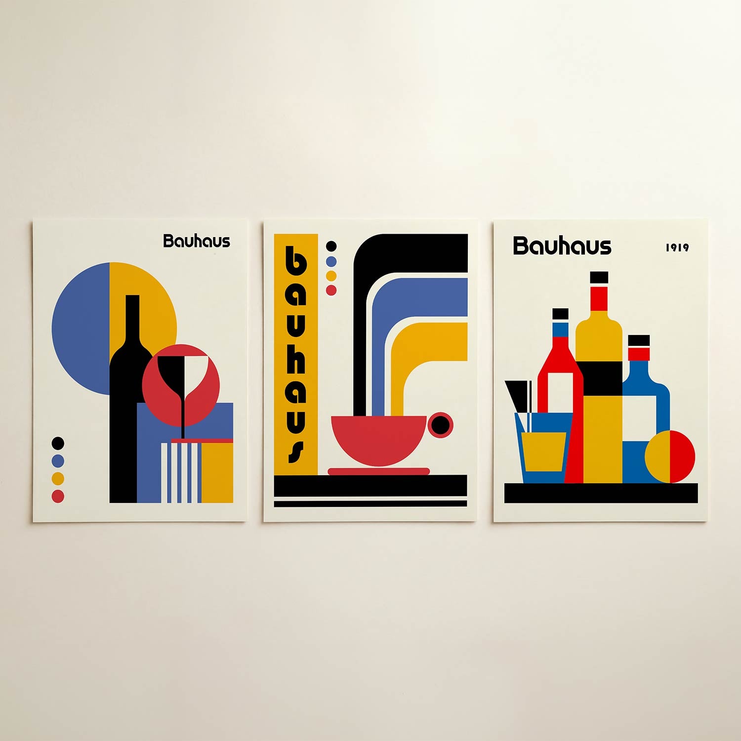 Vormen en kleurvlakken Posterset