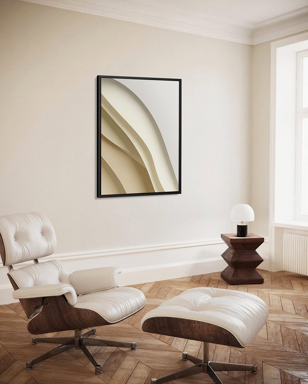 Golvende lijnen compositie Kunstwerk