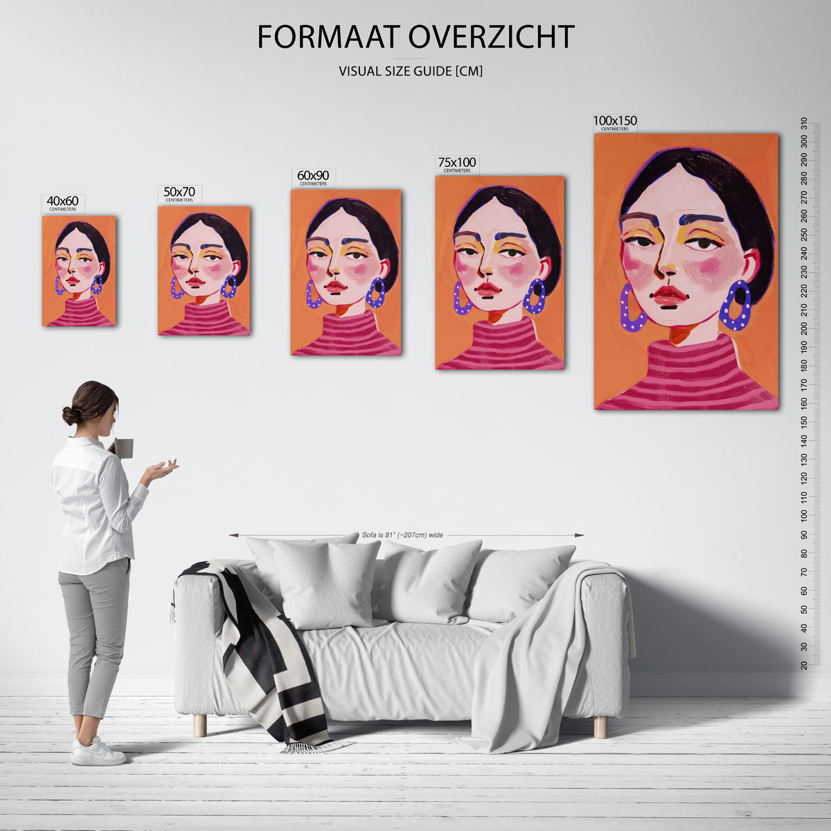 Vrouwelijk portret Kunstwerk