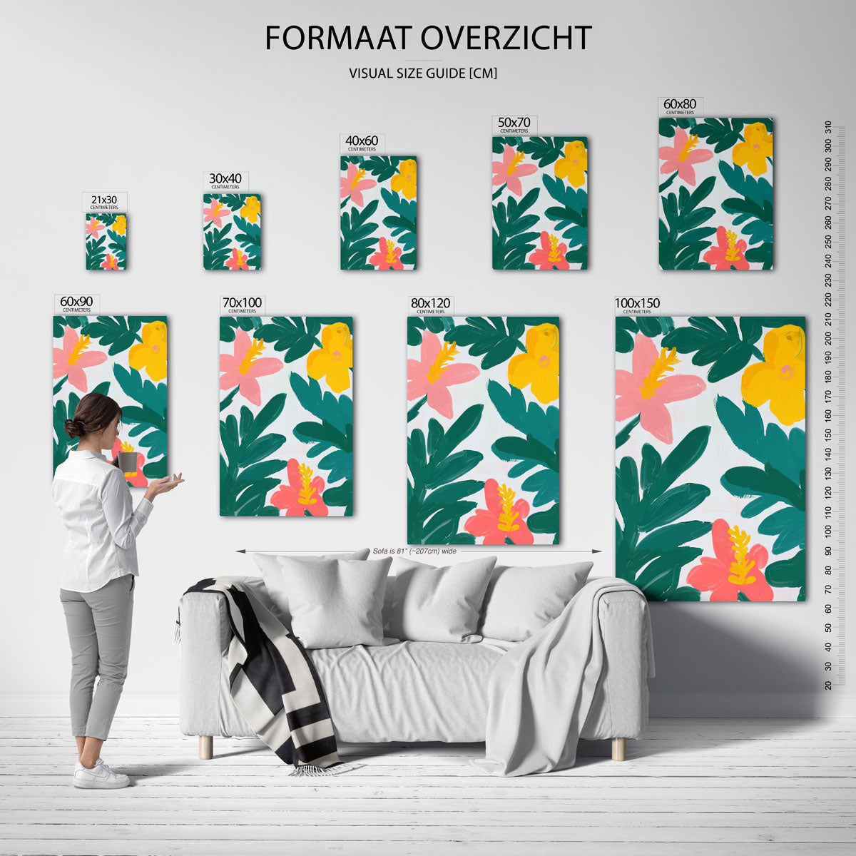 Bloemen en bladeren Poster