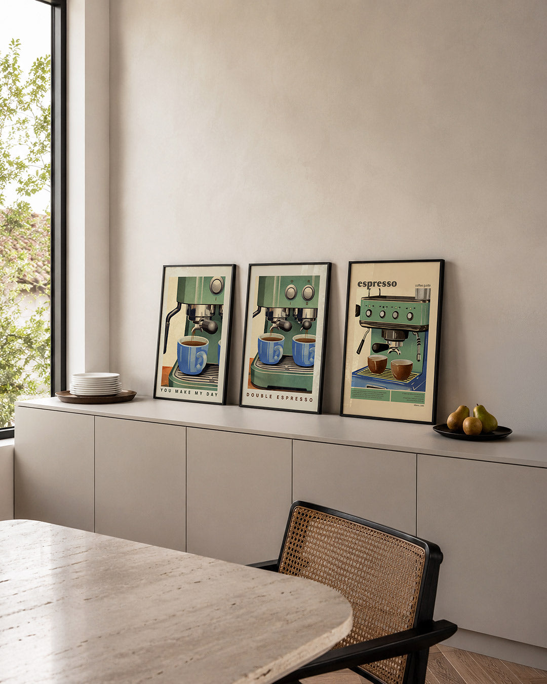 Koffie en kleur Posterset