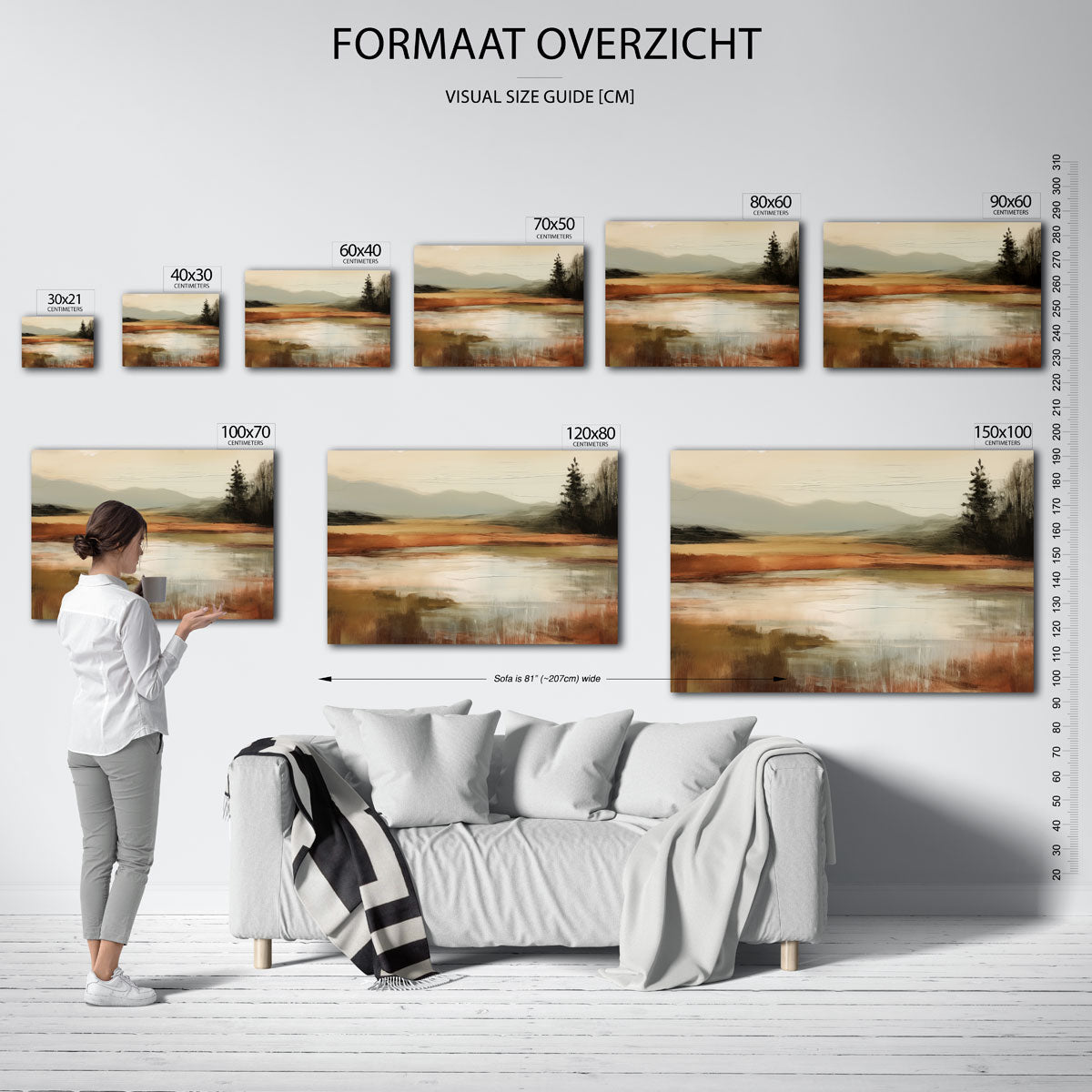 Landschap met bomen Poster