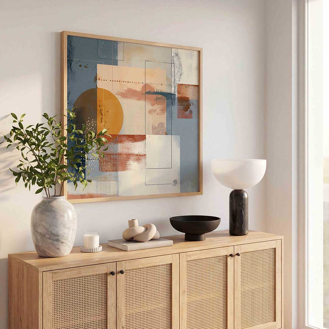 Abstracte vormen en lijnen Poster