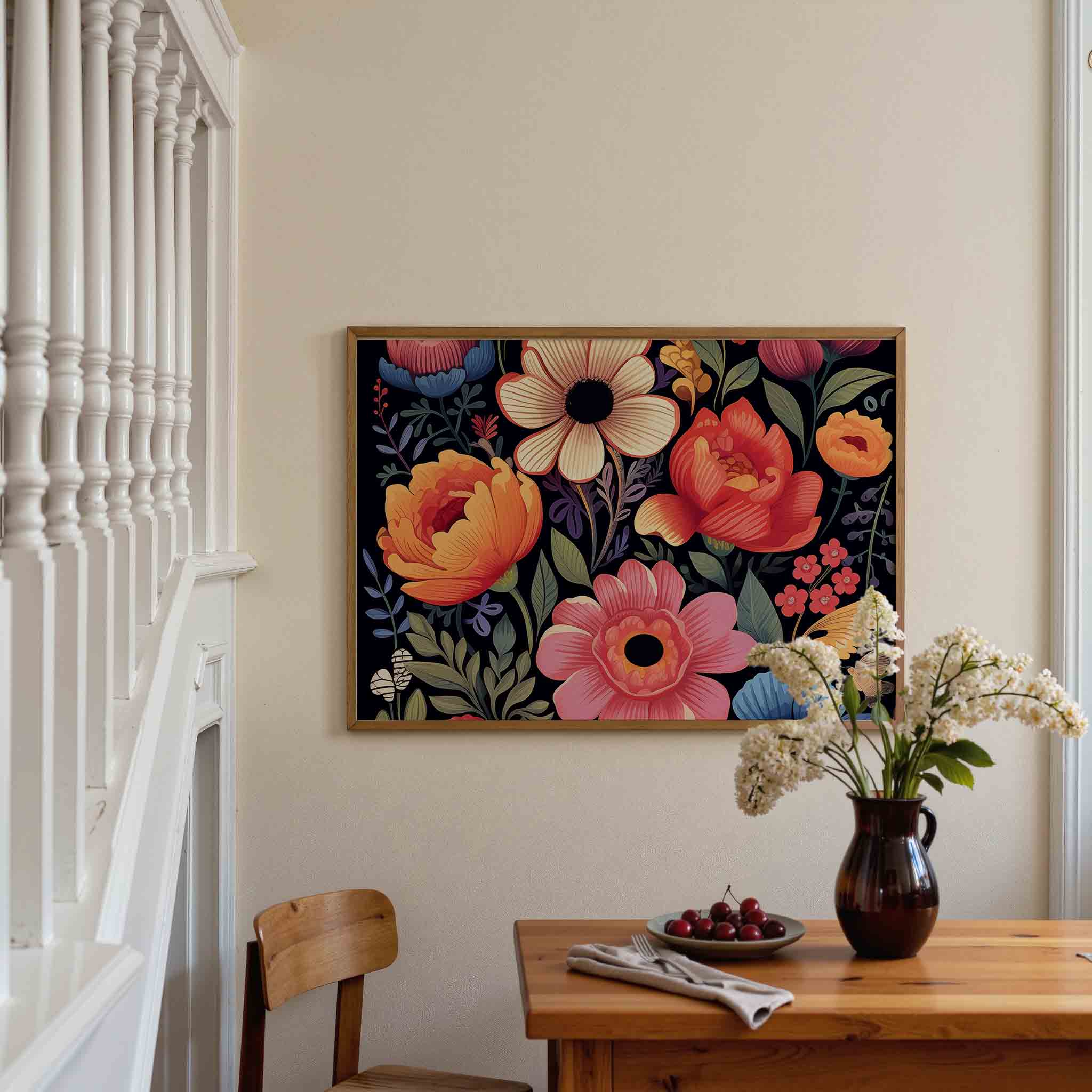 Bloemen en bladeren Poster