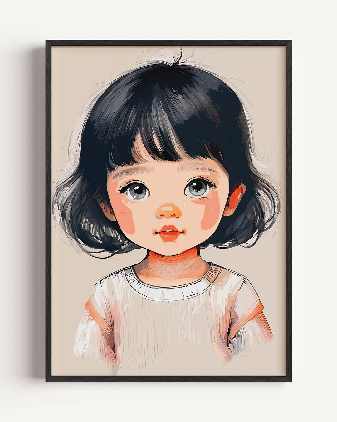 Schattige Kinderportret Poster-WallArtistic