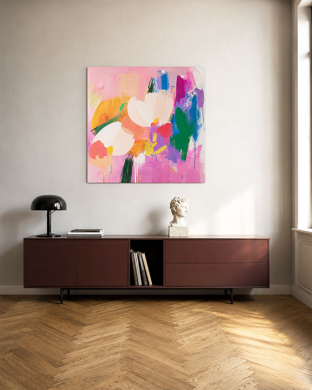 Vrolijke kleurenexplosie Kunstwerk