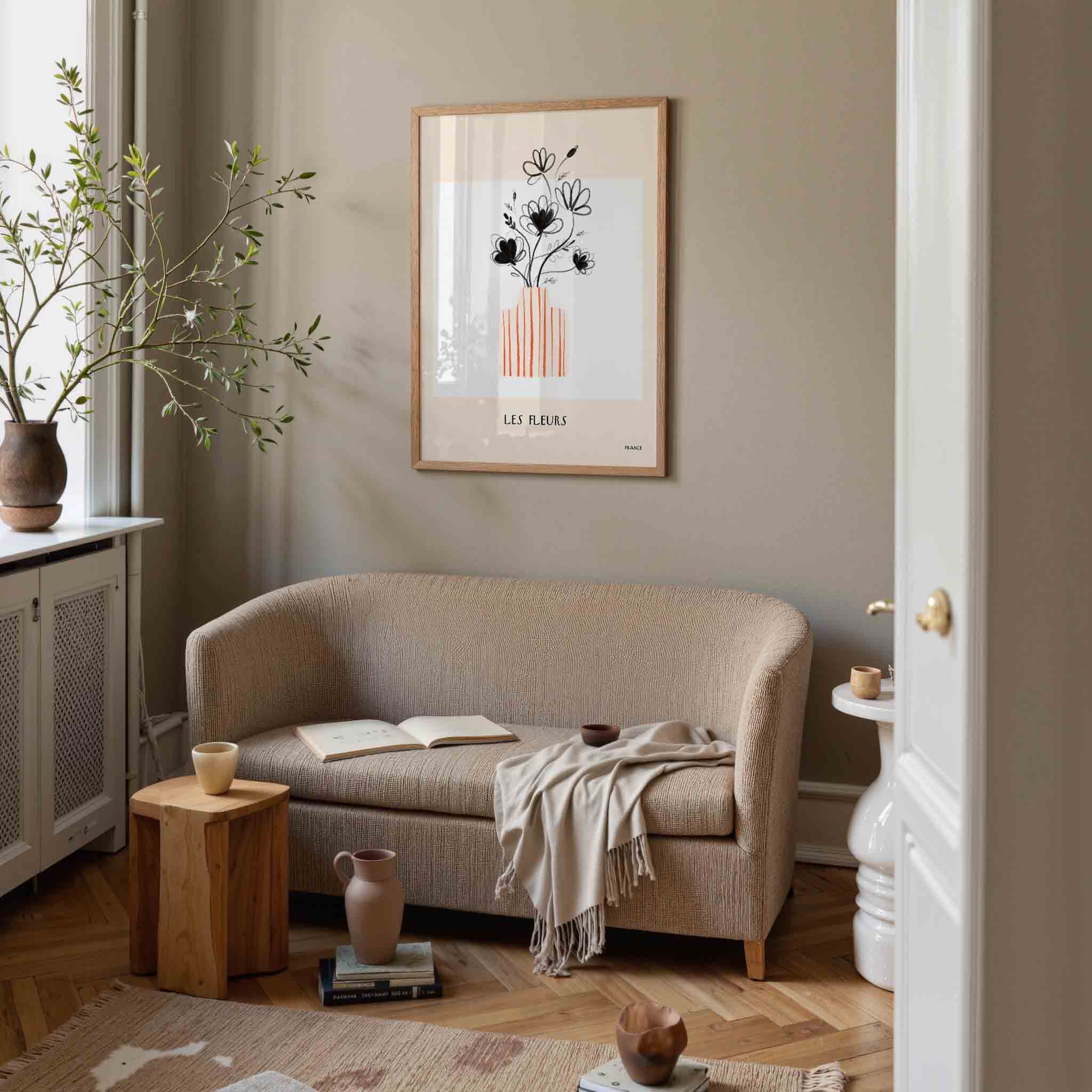 Bloemen in vaas Poster
