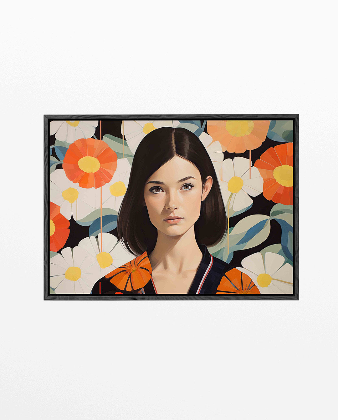 Vrouw met bloemen Kunstwerk