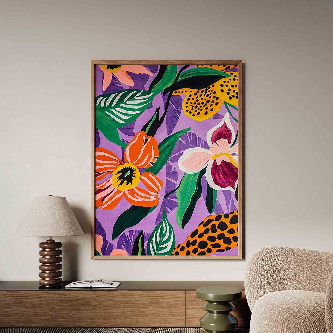 Bloemen en bladeren Poster
