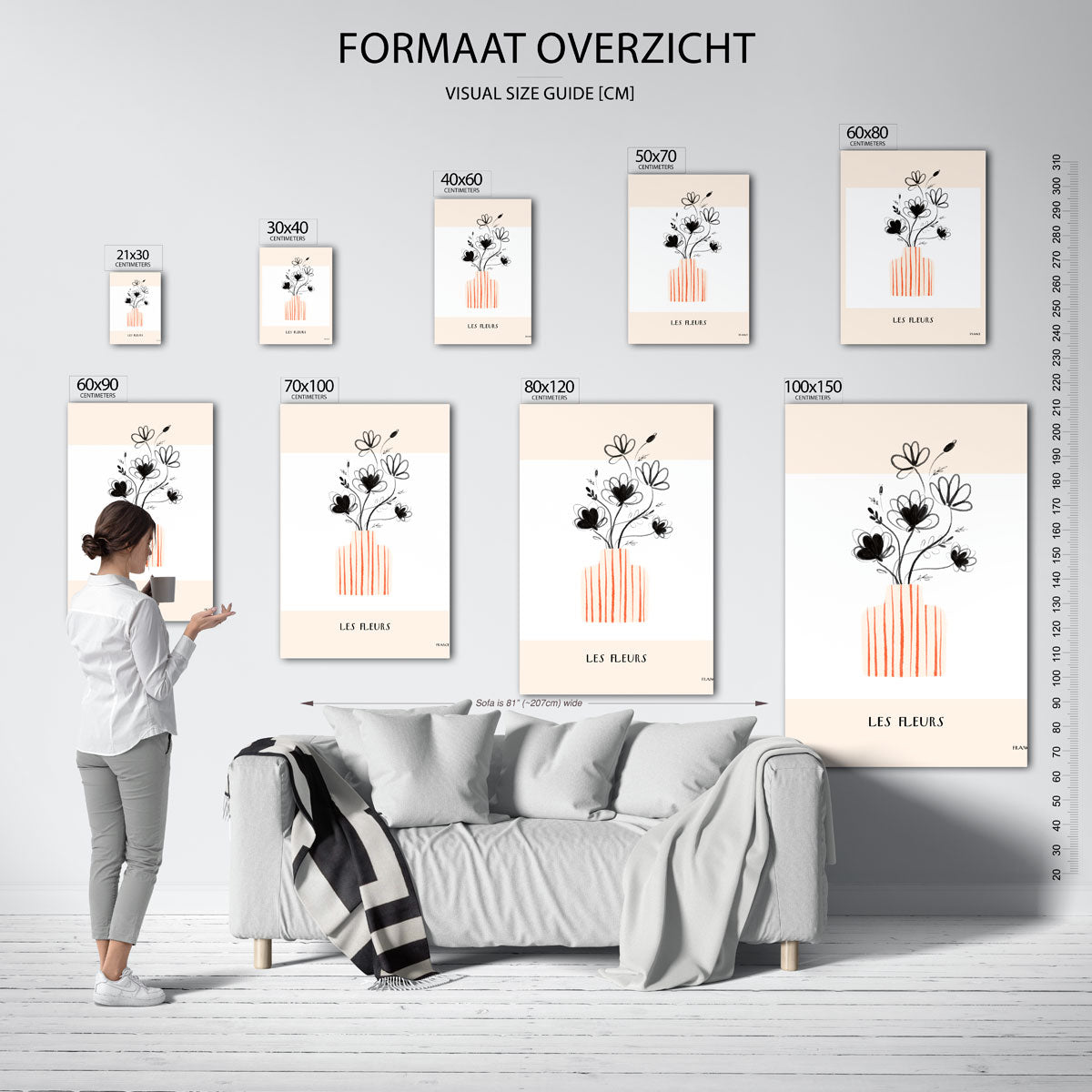 Bloemen in vaas Poster