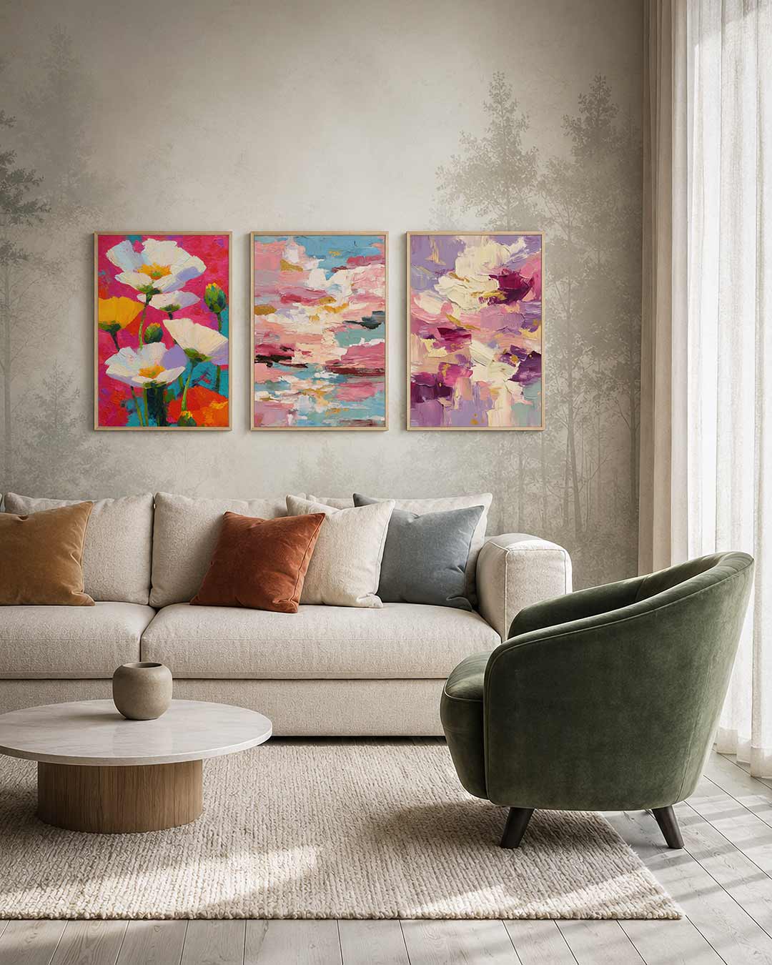 Bloemrijk kleurenspel Posterset