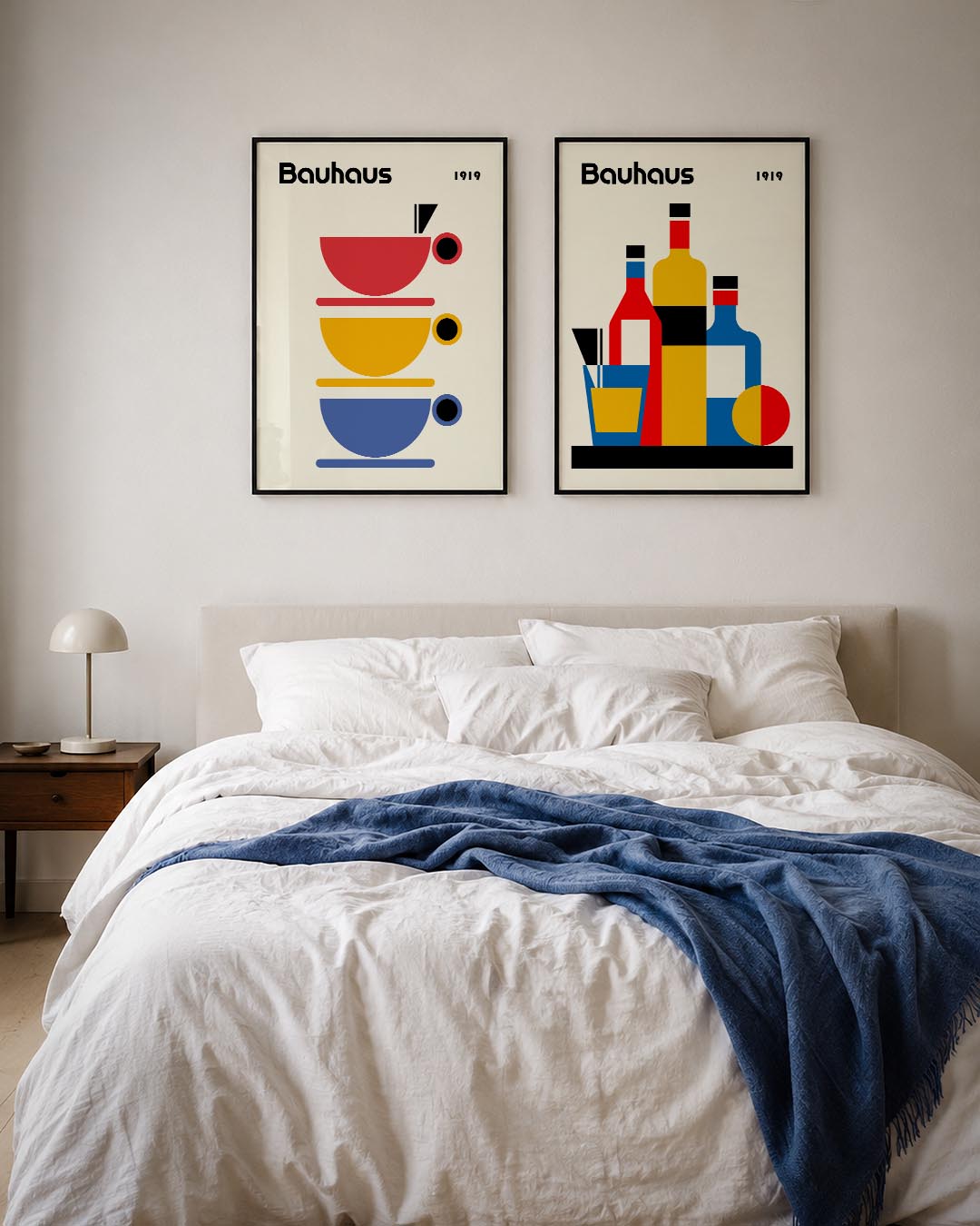Kleurrijke schaalcompositie Posterset