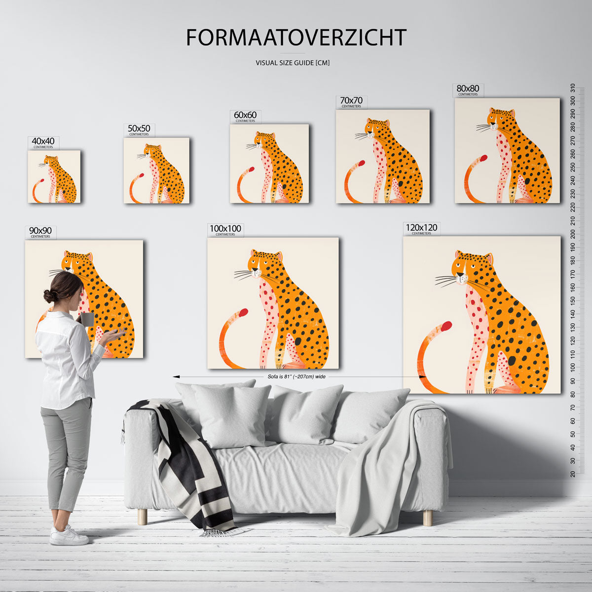 Luipaard met stippen Poster